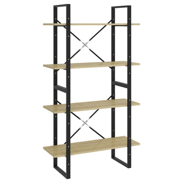 vidaXL Bibliothèque 4 étagères Chêne Sonoma 80x30x140 cm Bois d'ingénierie