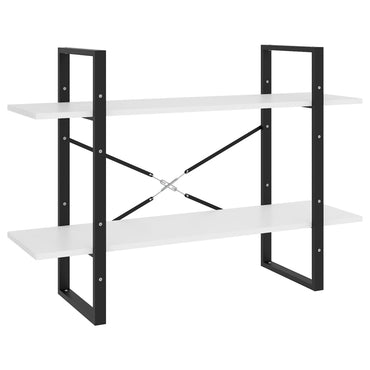 vidaXL Étagère à livres 2 compartiments Blanc 100x30x70 cm Bois d'ingénierie
