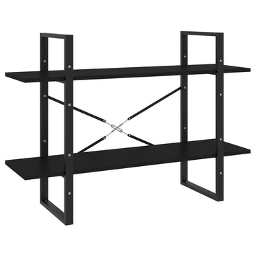 vidaXL Bibliothèque 2 compartiments Noir 100x30x70 cm Bois d'ingénierie
