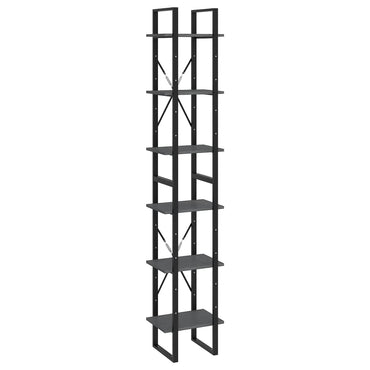 vidaXL Étagère de rangement haute gris 40x30x210 cm pin massif