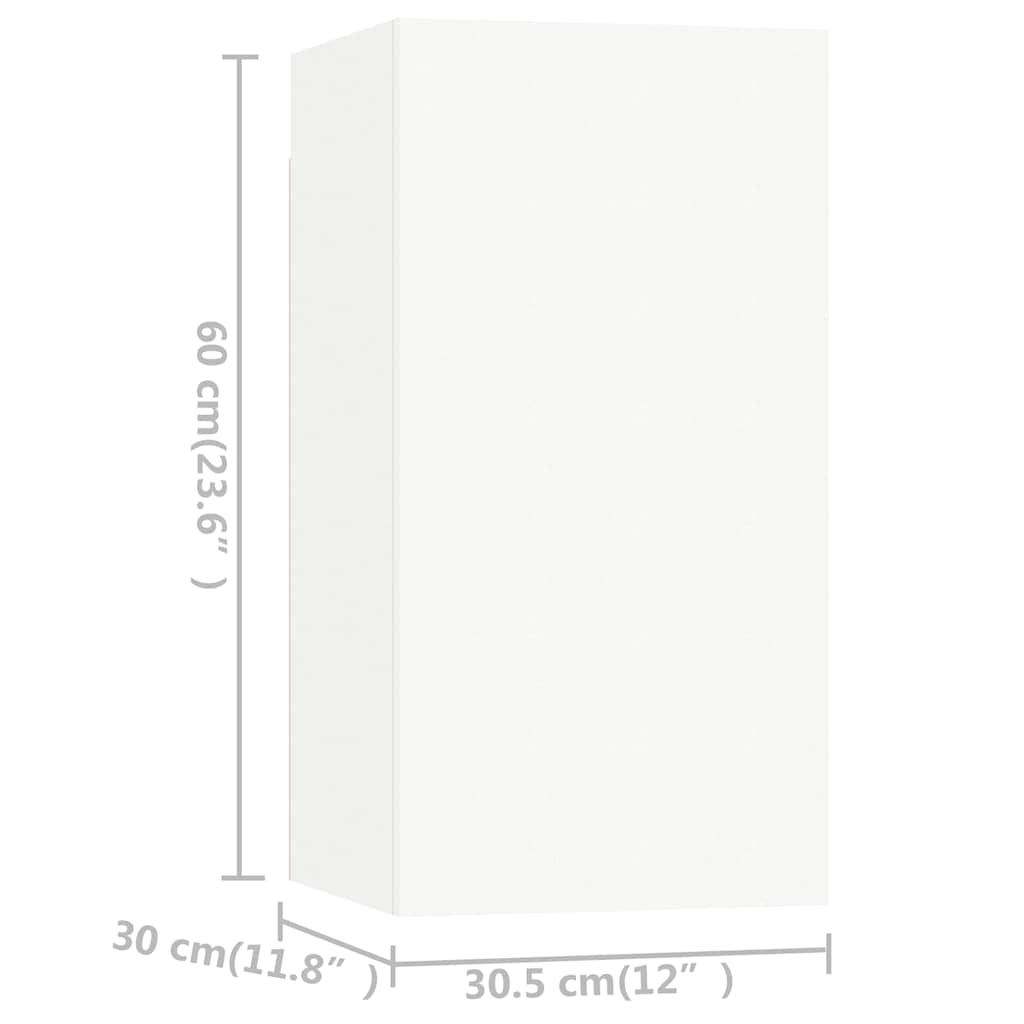 vidaXL Ensemble de meubles TV 4 pcs Blanc Bois d'ingénierie