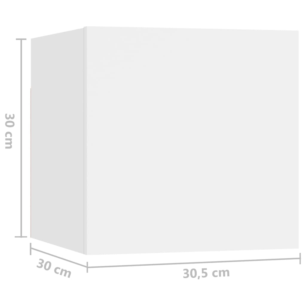 vidaXL Ensemble de 7 meubles TV blanc en bois d'ingénierie