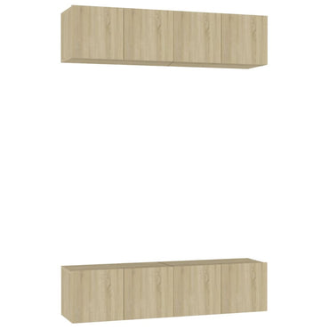 vidaXL Meubles TV 4 pcs Chêne Sonoma 60x30x30 cm Bois d'ingénierie