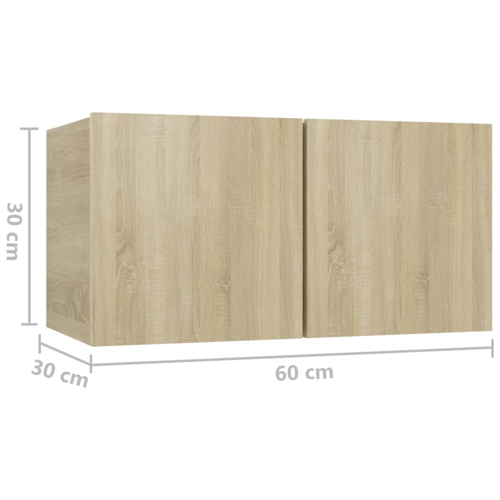 vidaXL Ensemble de meubles TV 7 pcs Bois d'ingénierie chêne sonoma