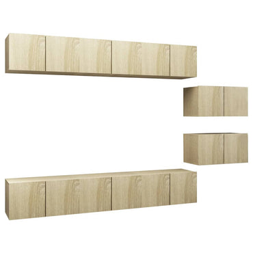 vidaXL Meubles TV 8 pcs Chêne Sonoma Bois d'ingénierie