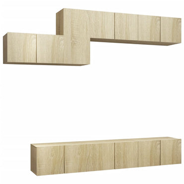vidaXL Ensemble de meubles TV 7 pcs Bois d'ingénierie chêne sonoma