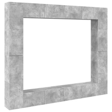 vidaXL Meuble TV 8 pcs Gris béton Aggloméré
