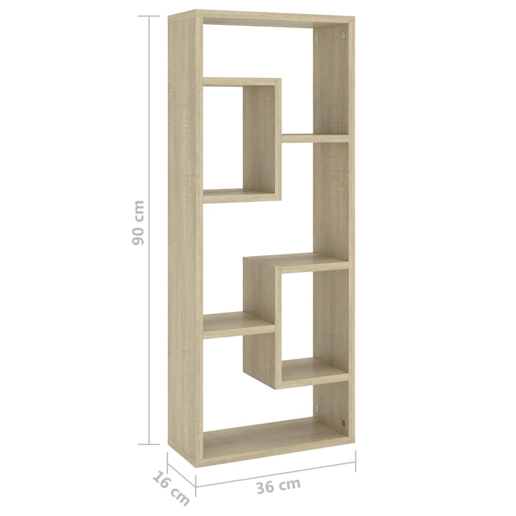 vidaXL Étagère murale chêne sonoma 36x16x90 cm Bois d'ingénierie