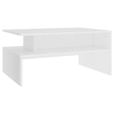 vidaXL Table basse Blanc 90x60x42,5 cm Bois d'ingénierie
