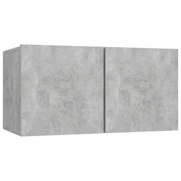 vidaXL Meuble TV suspendu gris béton 60x30x30 cm
