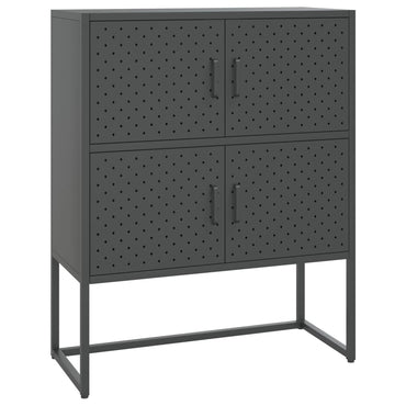 vidaXL Highboard Anthrazit 80x35x100 cm Stahl