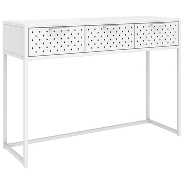 vidaXL Konsolentisch Weiß 106x35x75 cm Stahl