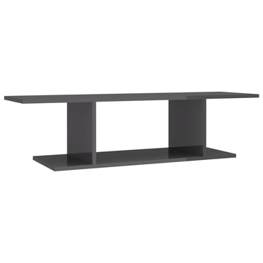 vidaXL Meuble TV mural gris brillant 103x30x26,5 cm