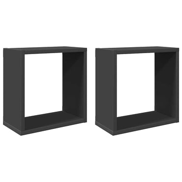 vidaXL Étagères cubes 2 pcs Gris 30x15x30 cm