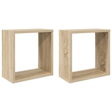 vidaXL Étagères cubes 2 pcs Chêne Sonoma 30x15x30 cm