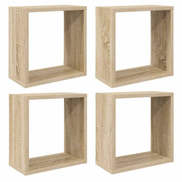 vidaXL Étagères cubes 4 pcs Chêne Sonoma 30x15x30 cm
