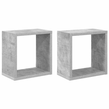 vidaXL Étagères cubes 2 pcs Gris béton 26x15x26 cm