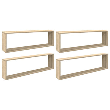 vidaXL Étagères cubes 4 pcs Chêne Sonoma 100x15x30 cm Bois d'ingénierie