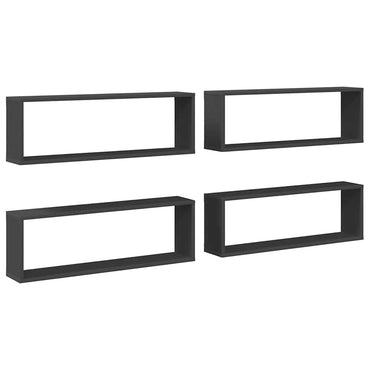 vidaXL Étagères cubes 4 pcs Gris 80x15x26,5 cm Bois d'ingénierie