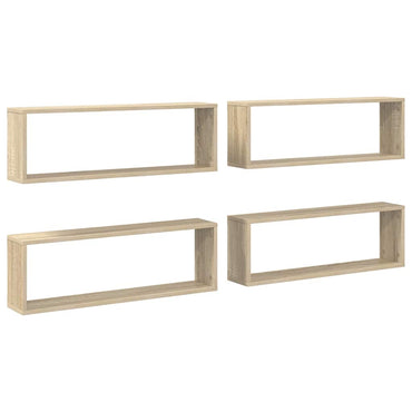 vidaXL Étagères cubes 4 pcs Chêne Sonoma 80x15x26,5 cm Bois d'ingénierie