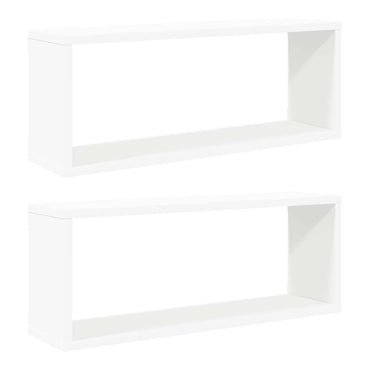 vidaXL Étagères cubes 2 pcs Blanc 60x15x23 cm Bois d'ingénierie