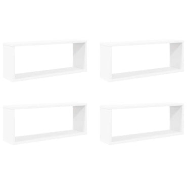 vidaXL Étagères cubes 4 pcs Blanc 60x15x23 cm Bois d'ingénierie