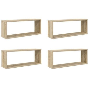 vidaXL Étagères cubes 4 pcs Chêne Sonoma 60x15x23 cm Bois d'ingénierie