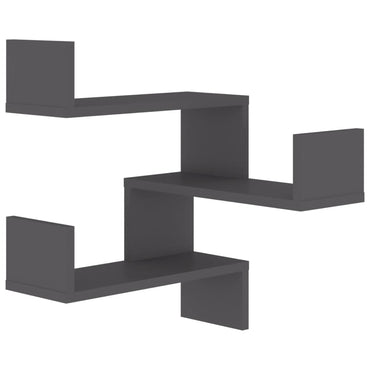vidaXL Wand-Eckregal Grau 40x40x50 cm Holzwerkstoff