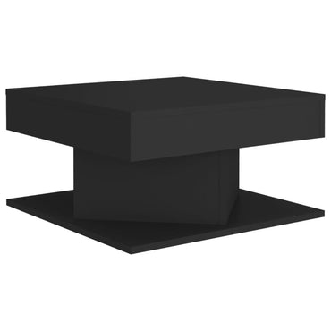 vidaXL Table basse noire 57x57x30 cm en bois d'ingénierie