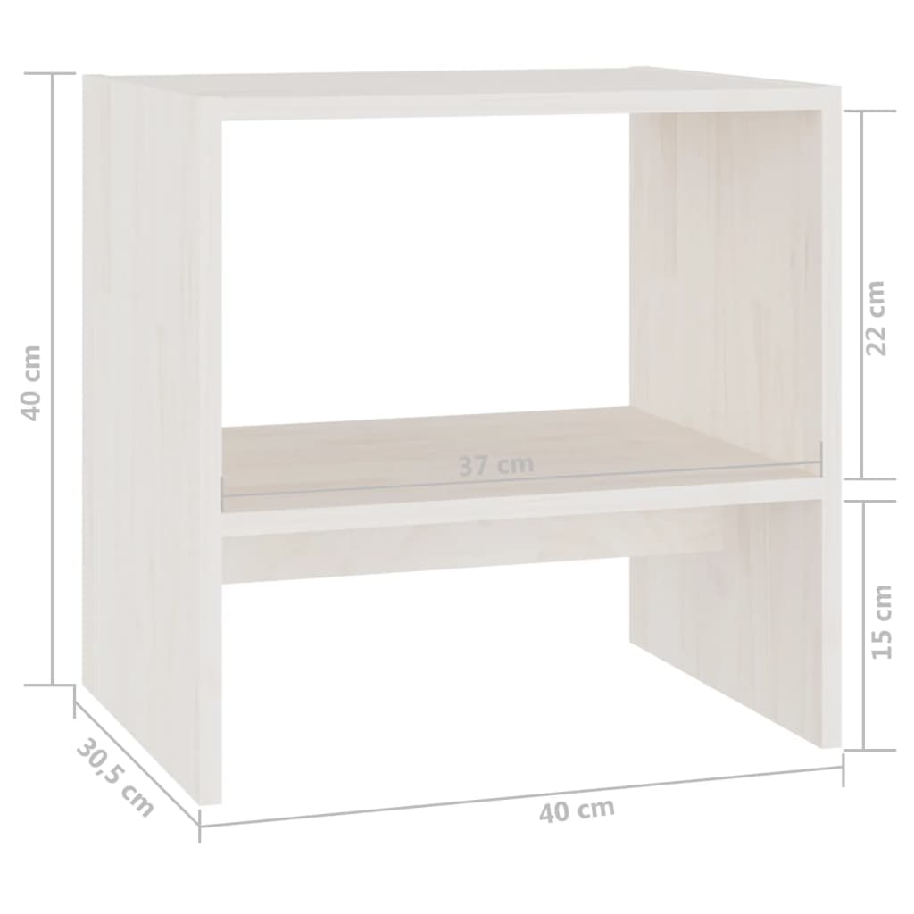 vidaXL Table de chevet 40x30,5x40 cm en pin massif