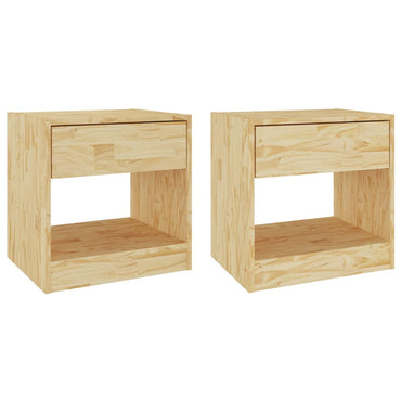 vidaXL Nachttische 2 Stk. 40x31x40 cm Massivholz Kiefer