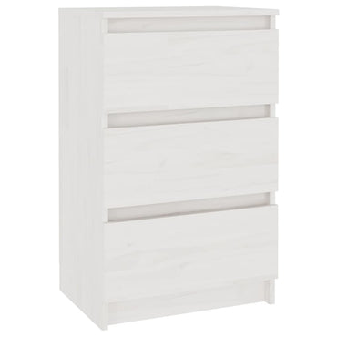 vidaXL Nachtschrank Weiß 40x29,5x64 cm Massivholz Kiefer