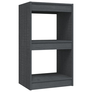 vidaXL Bücherregal Grau 40x30x71,5 cm Massivholz Kiefer