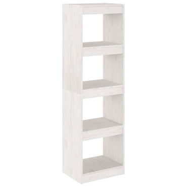 vidaXL Bücherregal Raumteiler Weiß 40x30x135,5 cm Massivholz Kiefer