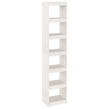 vidaXL Bücherregal/Raumteiler Weiß 40x30x199 cm Massivholz Kiefer