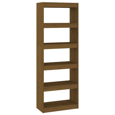 vidaXL Bücherregal/Raumteiler Honigbraun 60x30x167,5 cm Kiefernholz