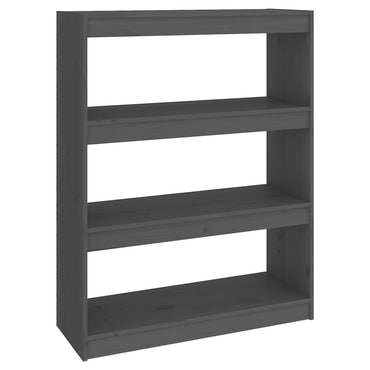 vidaXL Bibliothèque/Séparateur de pièce gris 80x30x103,5 cm en pin massif