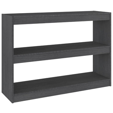vidaXL Bücherregal Raumteiler Grau 100x30x71,5 cm Massivholz Kiefer