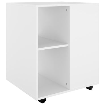 vidaXL Meuble à roulettes blanc 60x53x72 cm en bois d'ingénierie