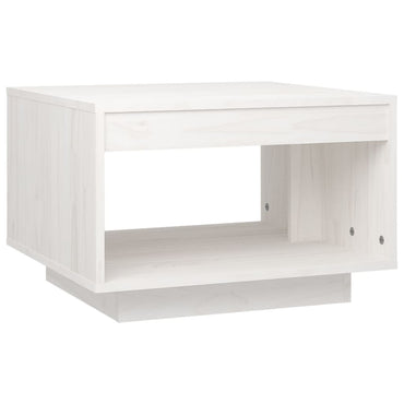 vidaXL Couchtisch Weiß 50x50x33,5 cm Massivholz Kiefer