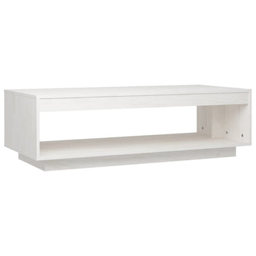 vidaXL Table basse blanc 110x50x33,5 cm pin massif