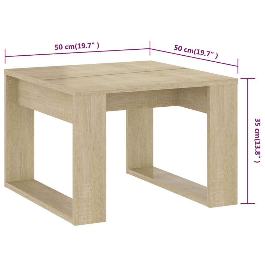 vidaXL Beistelltisch Sonoma-Eiche 50x50x35 cm Holzwerkstoff