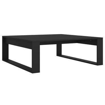 vidaXL Table basse noire 100x100x35 cm, bois d'ingénierie