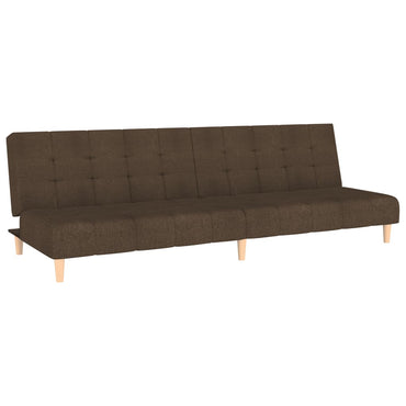 vidaXL Schlafsofa 2-Sitzer Braun Stoff