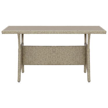 vidaXL Gartentisch Grau 120x70x66 cm Poly Rattan