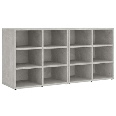 vidaXL Meubles à chaussures 2 pcs Gris béton 52,5x30x50 cm