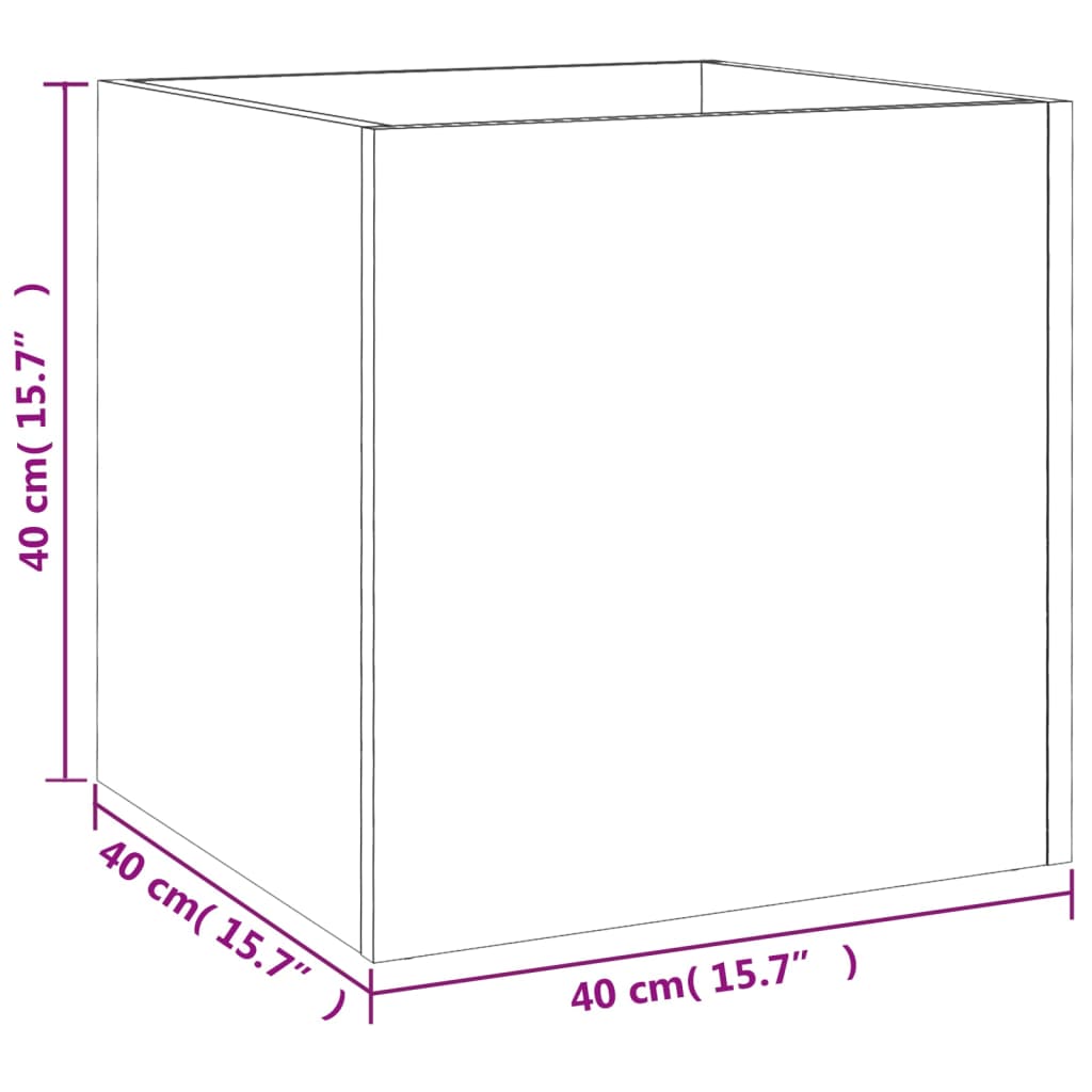 vidaXL Jardinière noire 40x40x40 cm Bois d'ingénierie