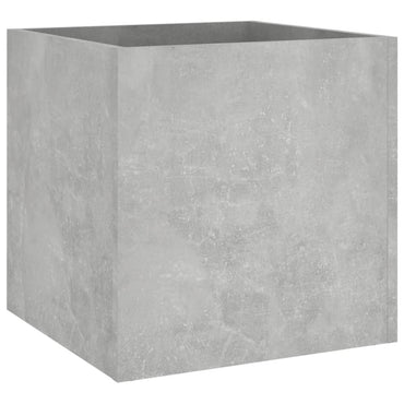 vidaXL Jardinière Bois d'ingénierie Gris Béton 40x40x40 cm