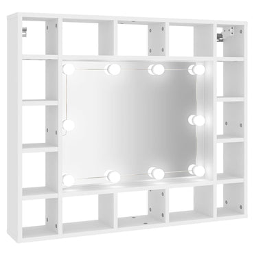 vidaXL Armoire de toilette avec LED Blanc 91x15x76,5 cm