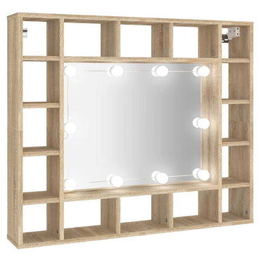 vidaXL Armoire de toilette avec LED Chêne Sonoma 91x15x76,5 cm